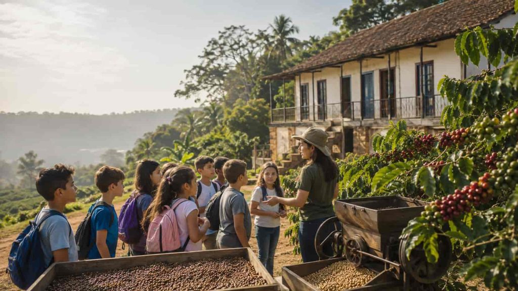 Passeio pedagógico sobre a história do café: aprendizado fora da sala